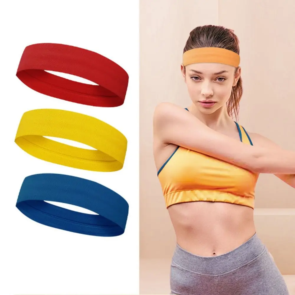 

Sports Headband Stretch Elastic Anti-perspiration Non Slip Sweatbands Pure Color Headband Yoga Hair Band Headband