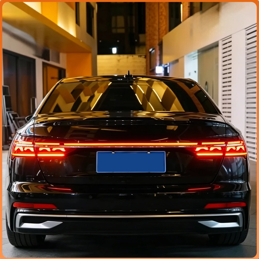 

High Quality LED Car Taillights Assembly For Audi A6 C8 2019-2024 Upgrade A8 Hoxi Style Through Taillights Rear Lamp Accessories