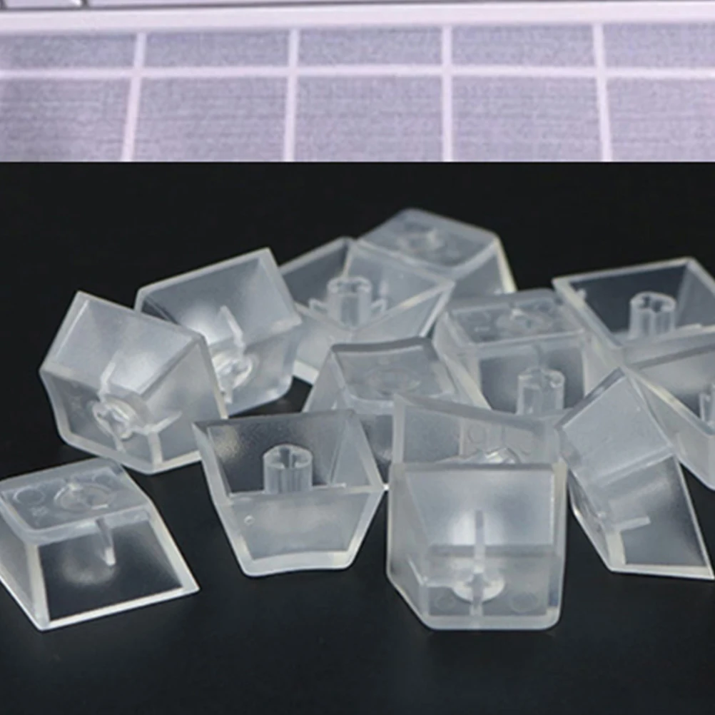 

10pcs Transparent Keycap Clear Replacement Blank Keyboard Keycaps Mechanical Abs Rgb Backlight Smooth Surface Decoration