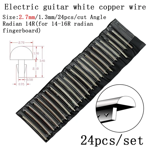 Diapasón trastes traste cable para guitarra eléctrica níquel plata acero inoxidable 2,4 MM 2,7mm 2,9 MM Material de reparación Accesorios