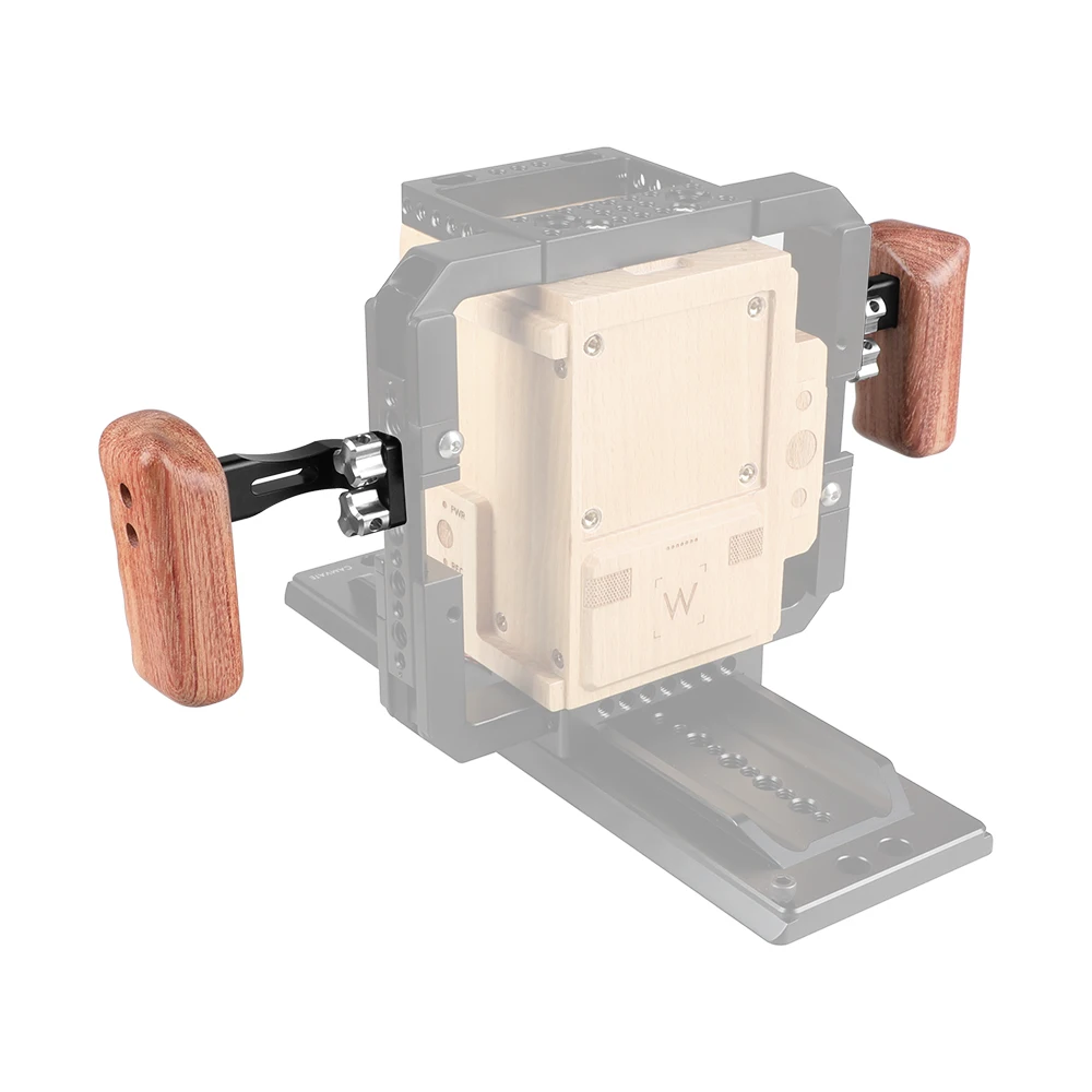 CAMVATE fotocamera reversibile impugnatura in legno sinistra/destra con manopola Thumbscrew da 1/4 "-20 per DSLR RED Camera DV Video Cage Rig