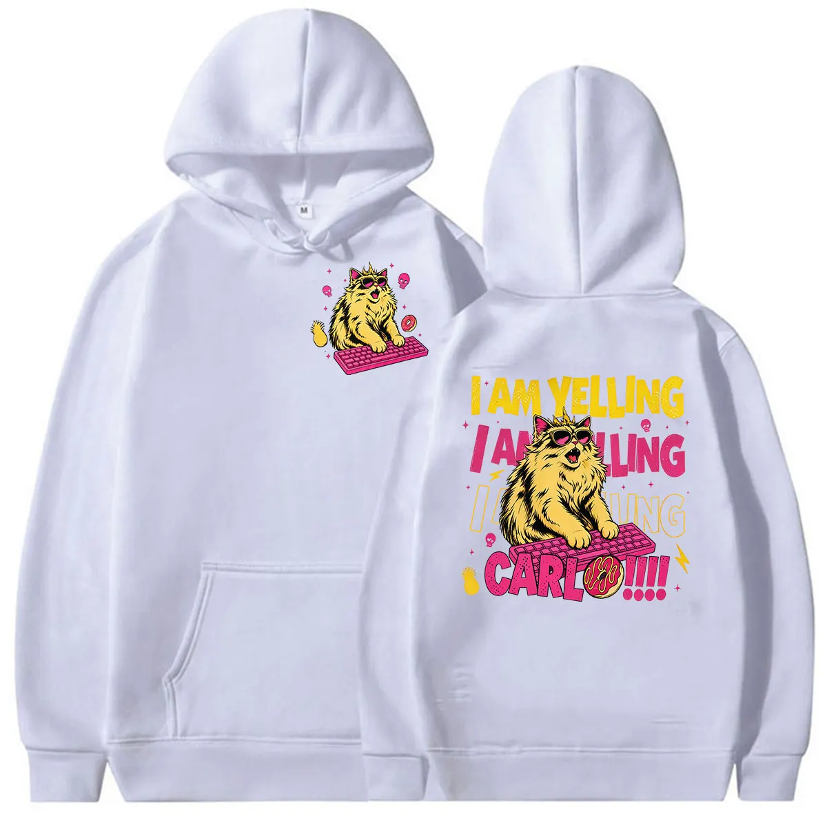 Hot Game Dungeon Crawler Carl Print Hoody Princess Donut “I Am Yelling, Carl” Long Sleeve Casual Oversized Men Women Sweatshirt