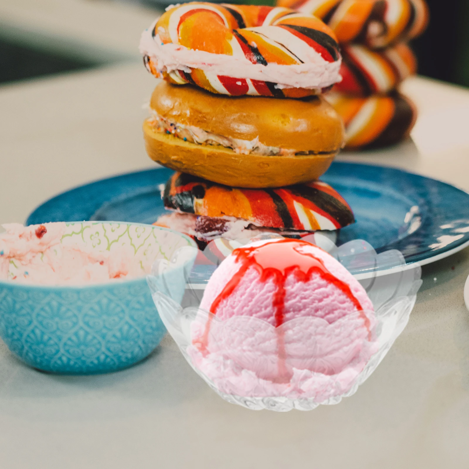 

Kitchen Glass Bowl Exquisite Detail Good Materials Glass Tableware Ideal for Storing Fruit Dessert Cuisine Food