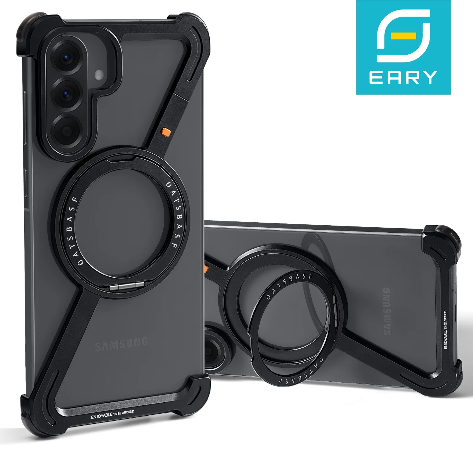 

Eary For Samsung Galaxy A56 Phone Case Magsafe with 360° Rotate Magnetic Stand Metal Frameless Bumper Shockproof Protector Cover