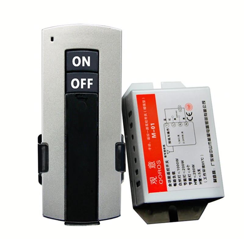 Controle remoto sem fio digital ON/OFF de 1 canal 220V para interruptor de alimentação de luz