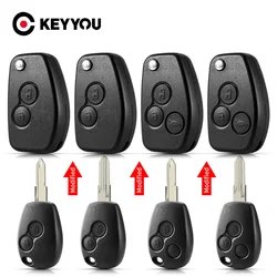 KEYYOU chiave auto modificata per Renault Dacia Modus Logan Clio Espace 2/3 pulsanti Flip pieghevole VAC102 NE73