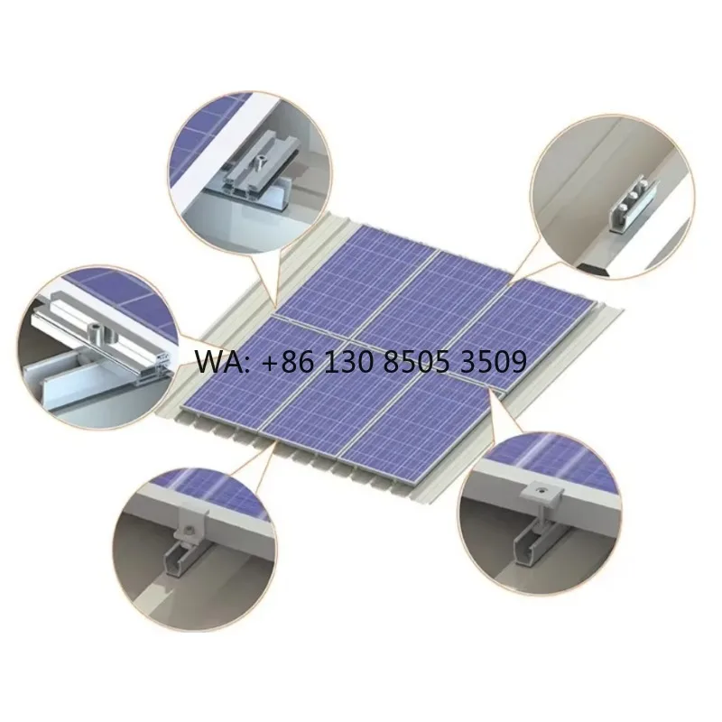 Aluminum Rail Flat Roof Solar Mounting Panels Bracket Structure