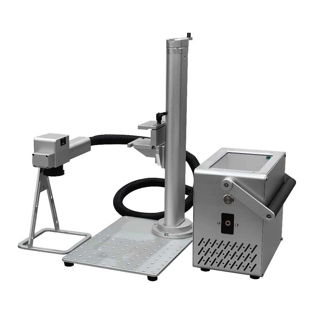 Máquina portátil de marcado láser de fibra: opciones de 20W/30W/50W para piezas de metal y plástico