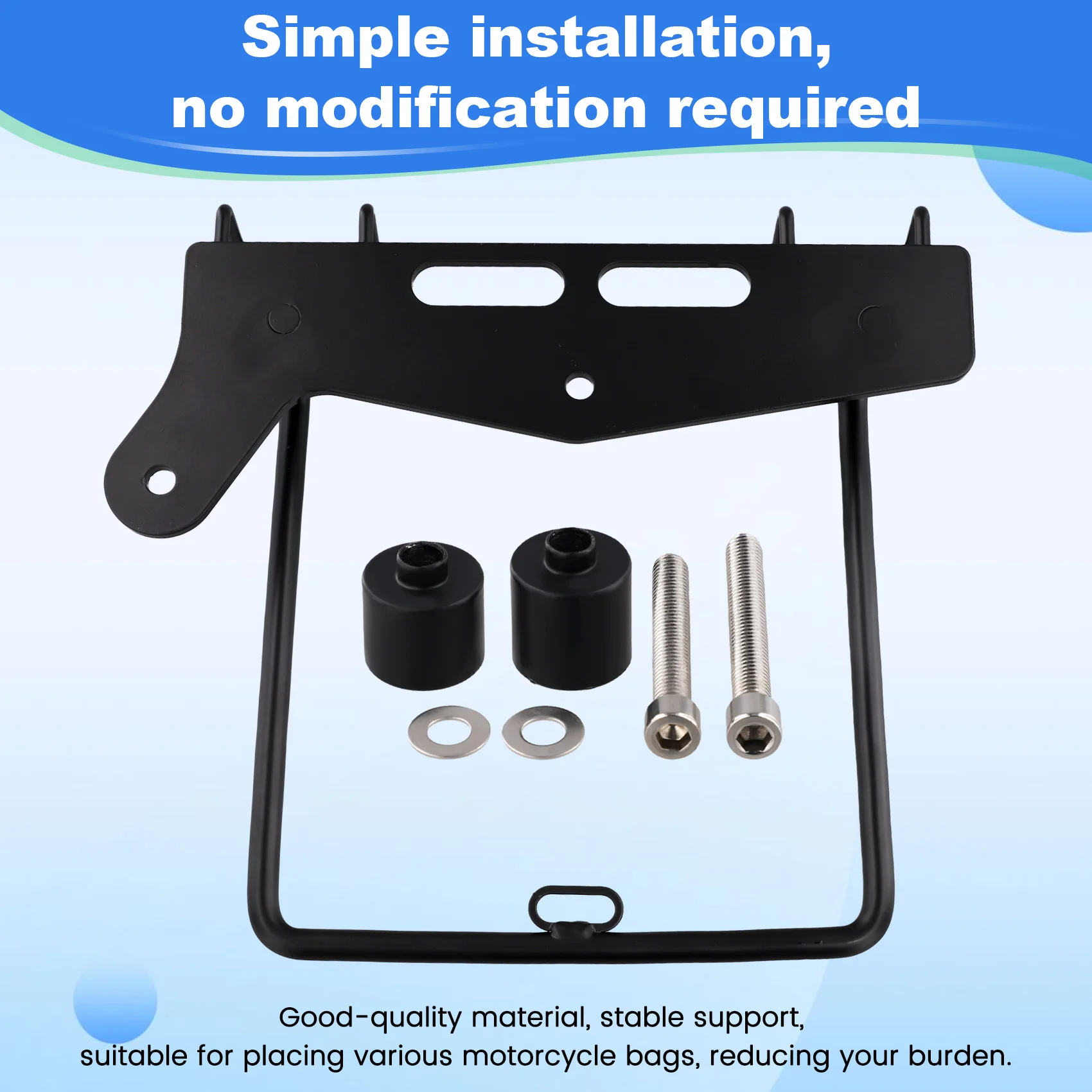 

ABXV-Motorcycle Luggage Rack Saddlebag Bracket Side Trunk Bag Support Mount Holder For Kawasaki ELIMINATOR 500 SE500 E500