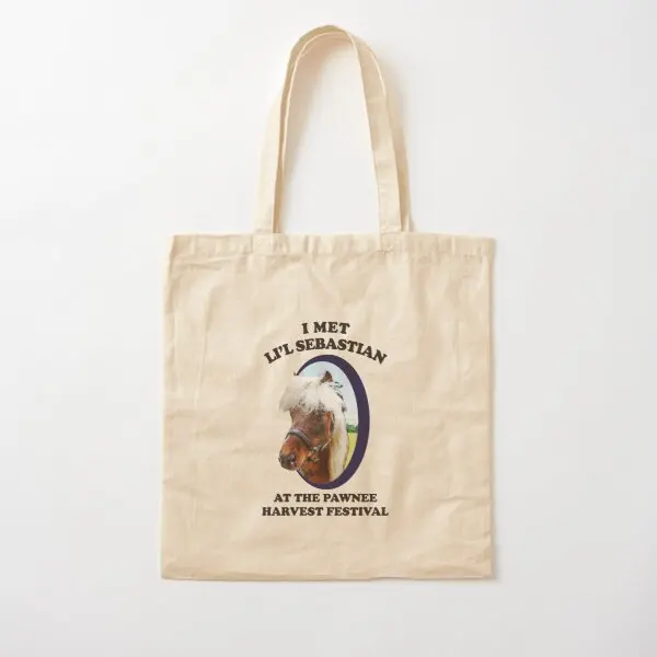 Lil Sebastian Parks And Recreation Cot  Canvas Bag Handbag Grocery Shopper Women Reusable Ladies Fashion Designer Printed Tote