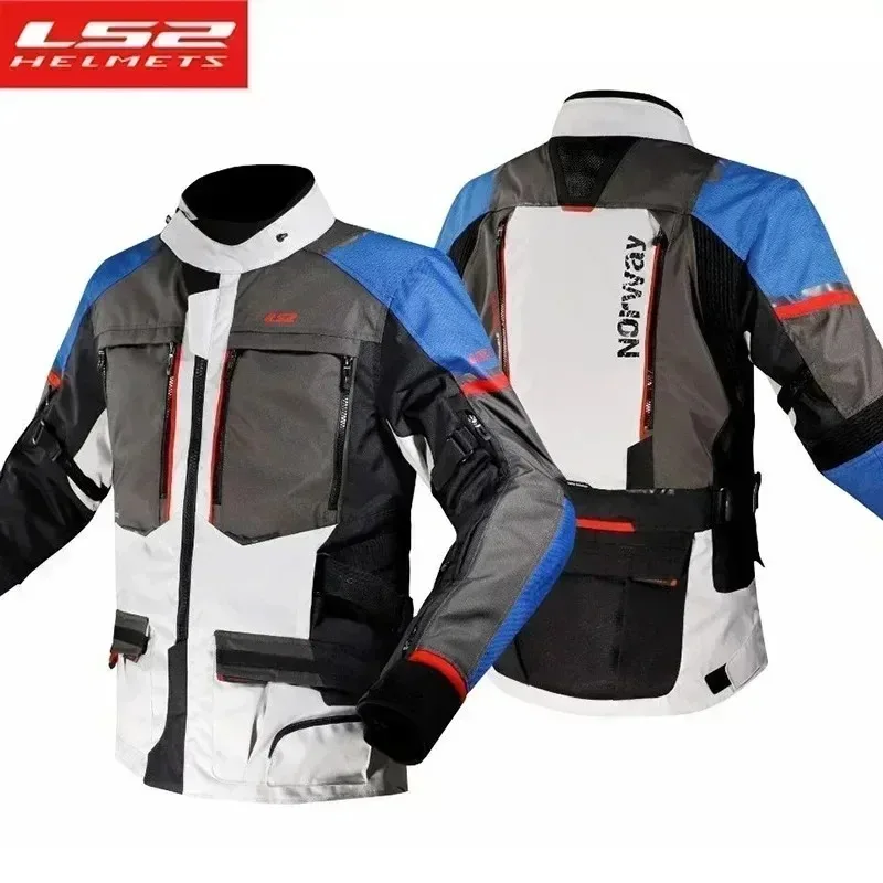 

Сертифицированный CE оригинальный LS2 MJ128 NORWAY мотоциклетный костюм раллийный комплект противоскользящая водонепроницаемая гоночная рыцарская куртка всесезонная мужская куртка