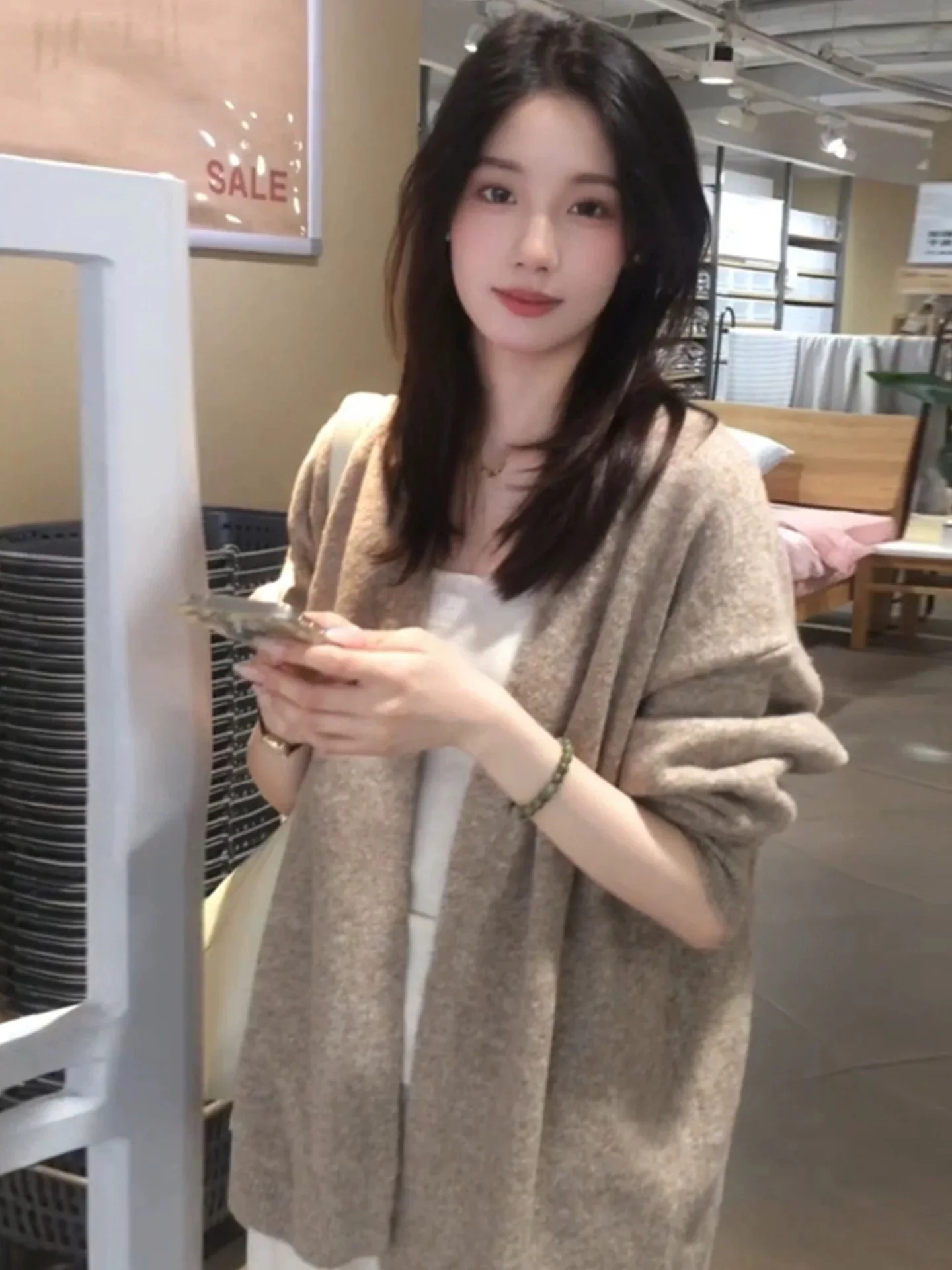 

Oaeal Cardigan Sweater Women's Lazy Sle Outerwear Knitted Thiened Long Sve Autumn Winter Faion Upper Apparel