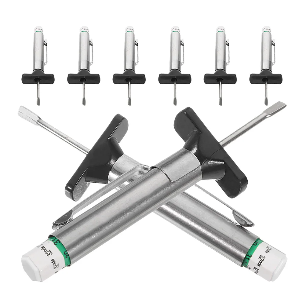

8Pcs Car Tire Tread Depth Gauge 0-25Mm Heavy-Duty Wear-Resistant Portable Measurement Tool for Vehicle Inspection