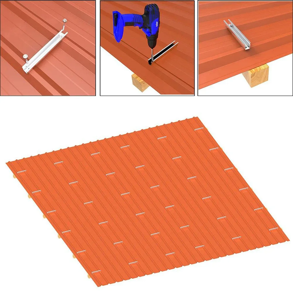 

Home Rails Solar Panel Racking Silver Solar Panel Bracket Trapezoidal Rail 200mm Aluminum Alloy Balcony Fastening Photovoltaic