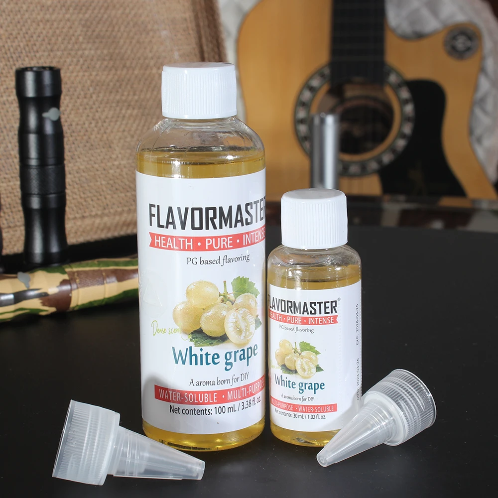 Venta caliente en España Saborizante Líquido de Uva Blanco Soluble en Agua 100mL Shortfill Sin Nic en Grado Alimenticio Concentrado para DIY Vping Juice