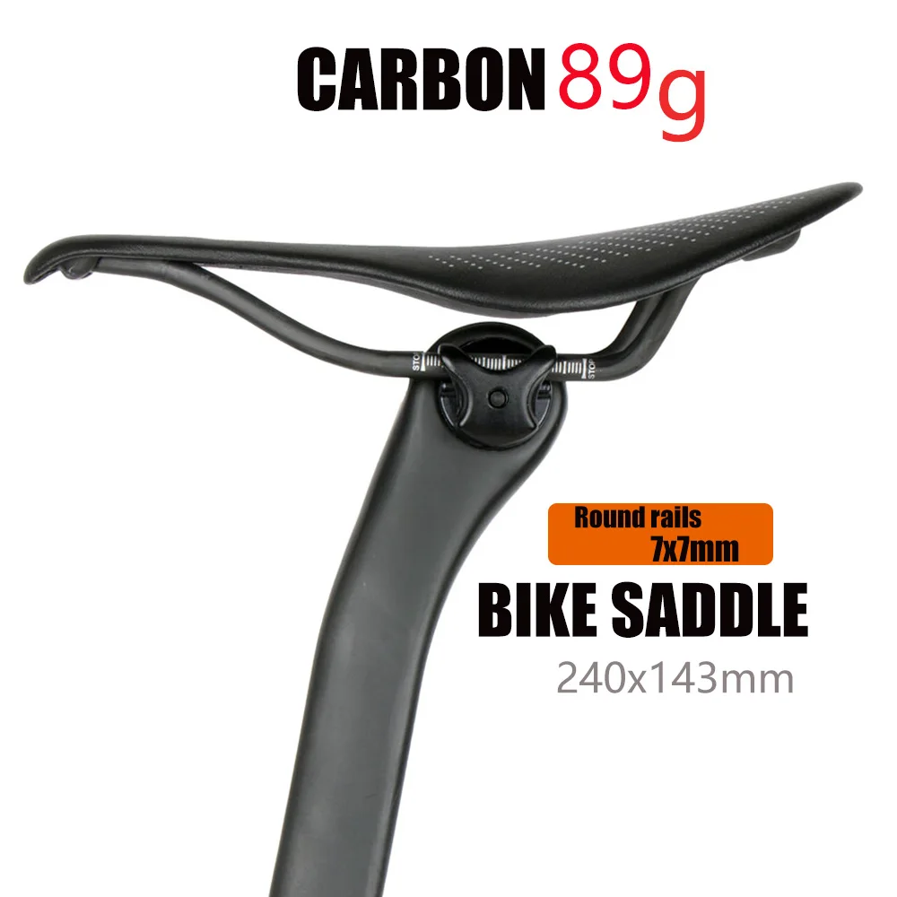 Neuer 89g EVA Carbon Fahrradsattel Komfortabler Ultraleichter MTB-Sattel 7x7mm Rennfahrrad Montage 240*143MM – Detail 1