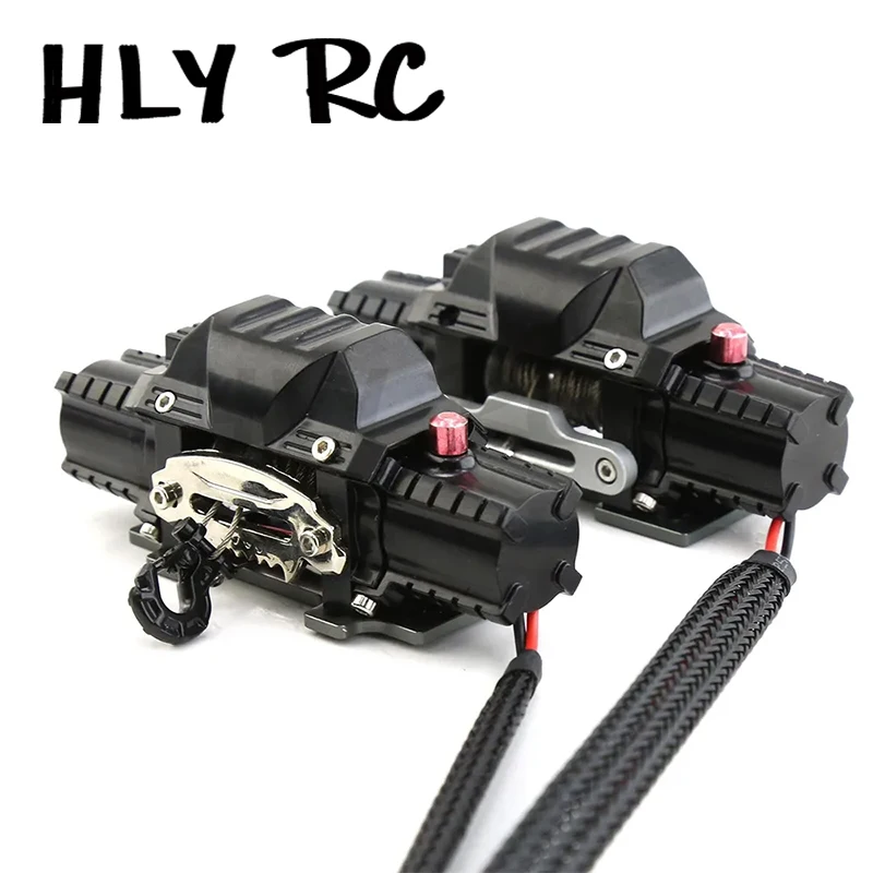 

RC Dual Motor Metal Simulated Winch for 1/8 1/10 RC Crawler Car Axial SCX10 TRX4 RC4WD D90 KM2 Redcat YK4082 Upgrade Parts