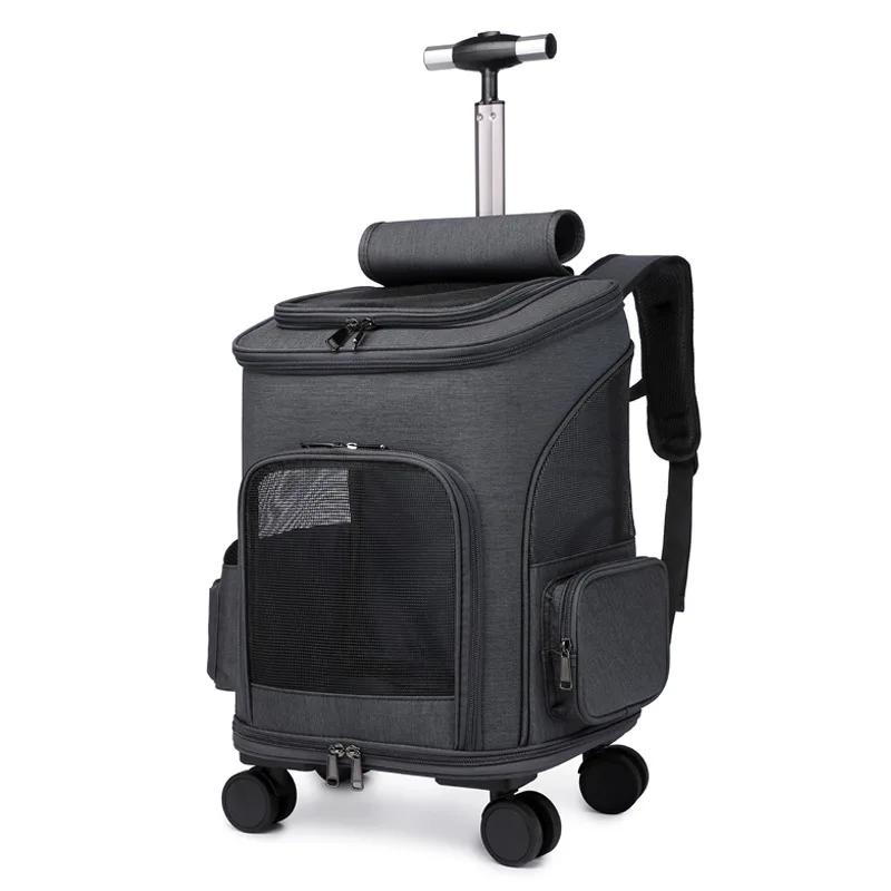 Pet suitcase customized cat bag Portable backpack Breathable trolley box