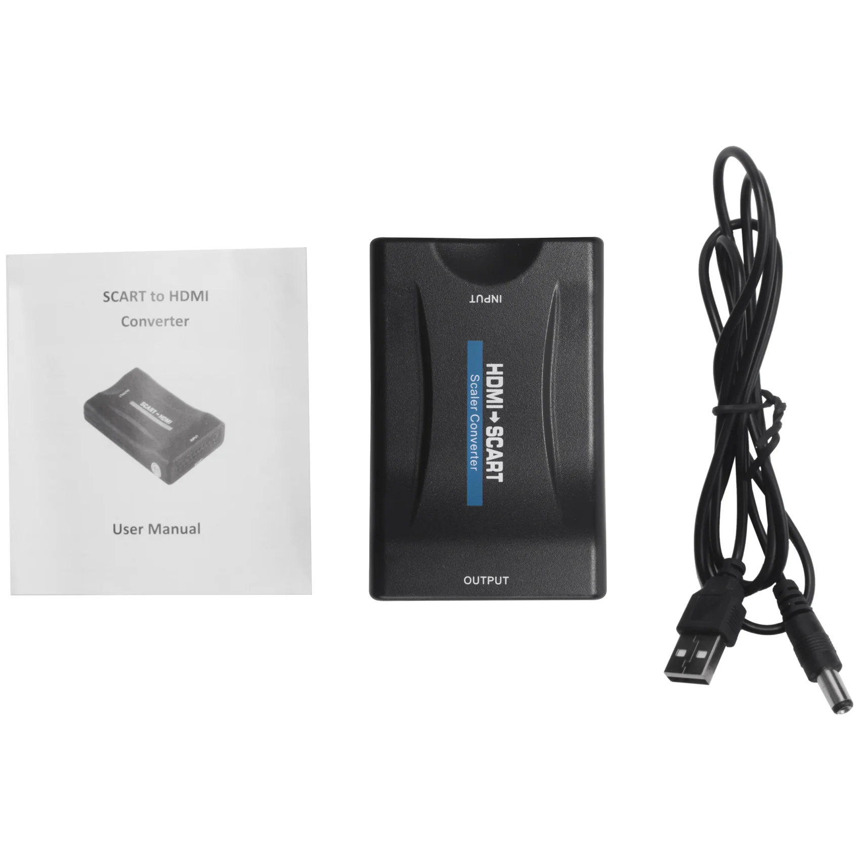 To SCART Converter Input SCART Output Composite Video HD Stereo Audio Adapter 720P / 1080P For HDTV DVD NTSC PAL To HD