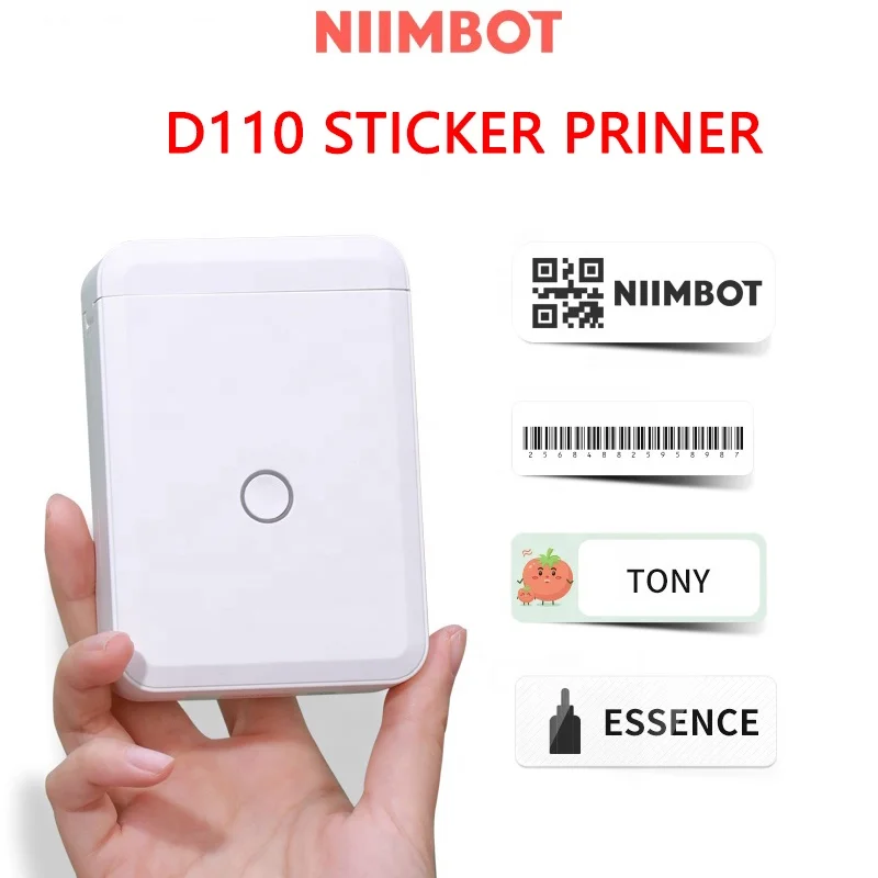 D110 Niimbot Label Printer Label Maker Wireless Label Printer Tape Included Multiple Templates Available for Phone Office Home