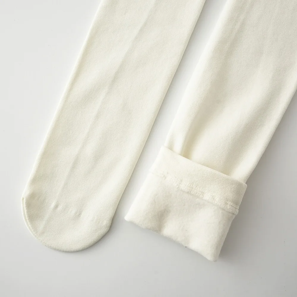 Herbstliche, lässige weiße Leggings für Damen 2026 – Neue, hochtaillierte, modische Strumpfhosen in Unifarben, dehnbar und schmal geschnitten. – Detail 6