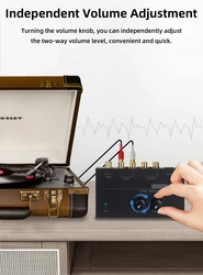 PP500 Phono Preamp Preamplifier Headphone Preamplifier Microphone Enlarge Mixer with Level Volume Control for Vinyl Turntable