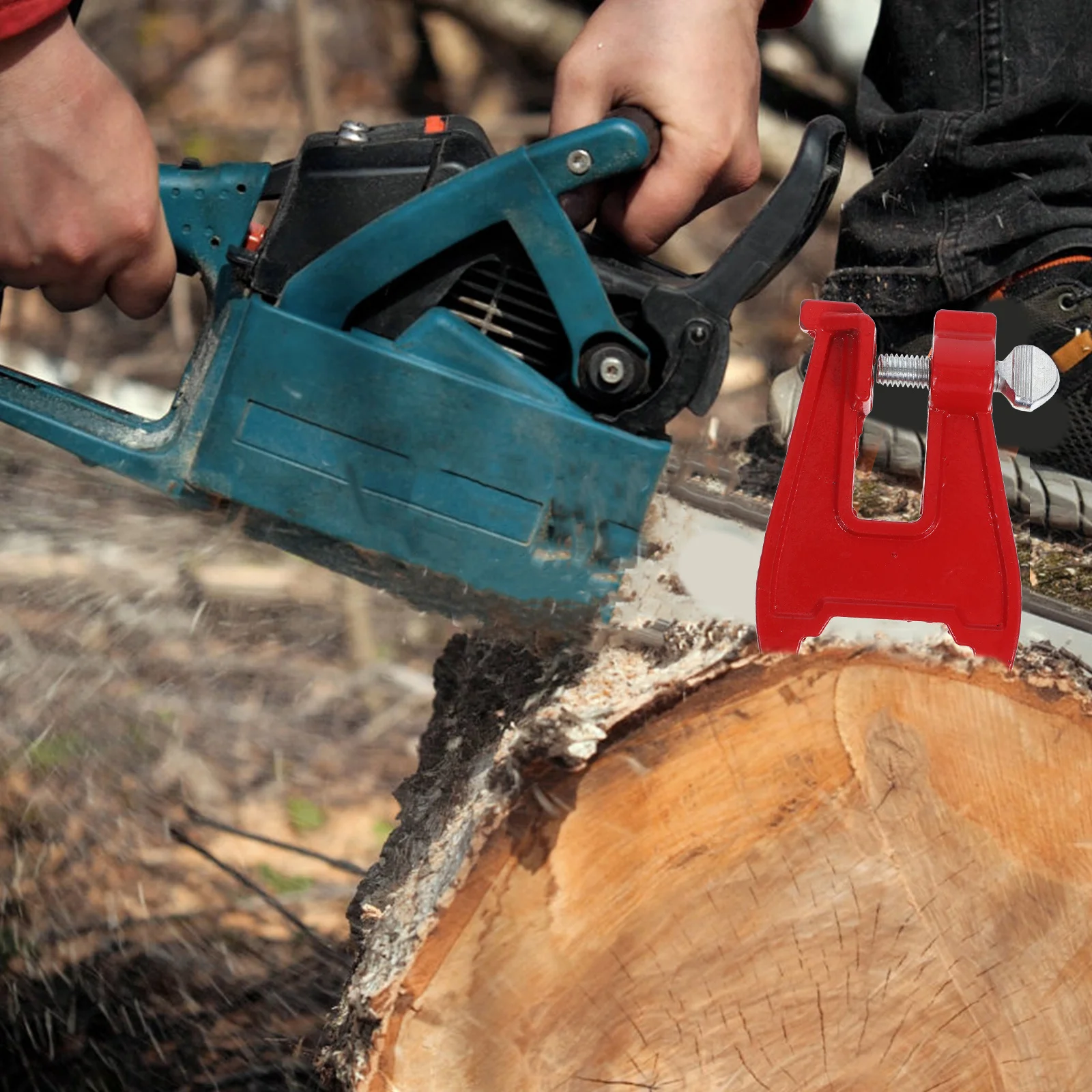 

Chainsaw Vise Adjustable Stump Vise Portable Filing Guide for Chain Sharpening on-The-Go Maintenance Tool Chainsaw Accessories