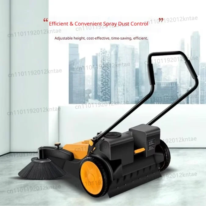 New Industrial Commercial Push Sweeper Mop – Motor-Driven Roller Brush, Wet/Dry Use, Efficient for Factory Floors & Hotel Hallwa