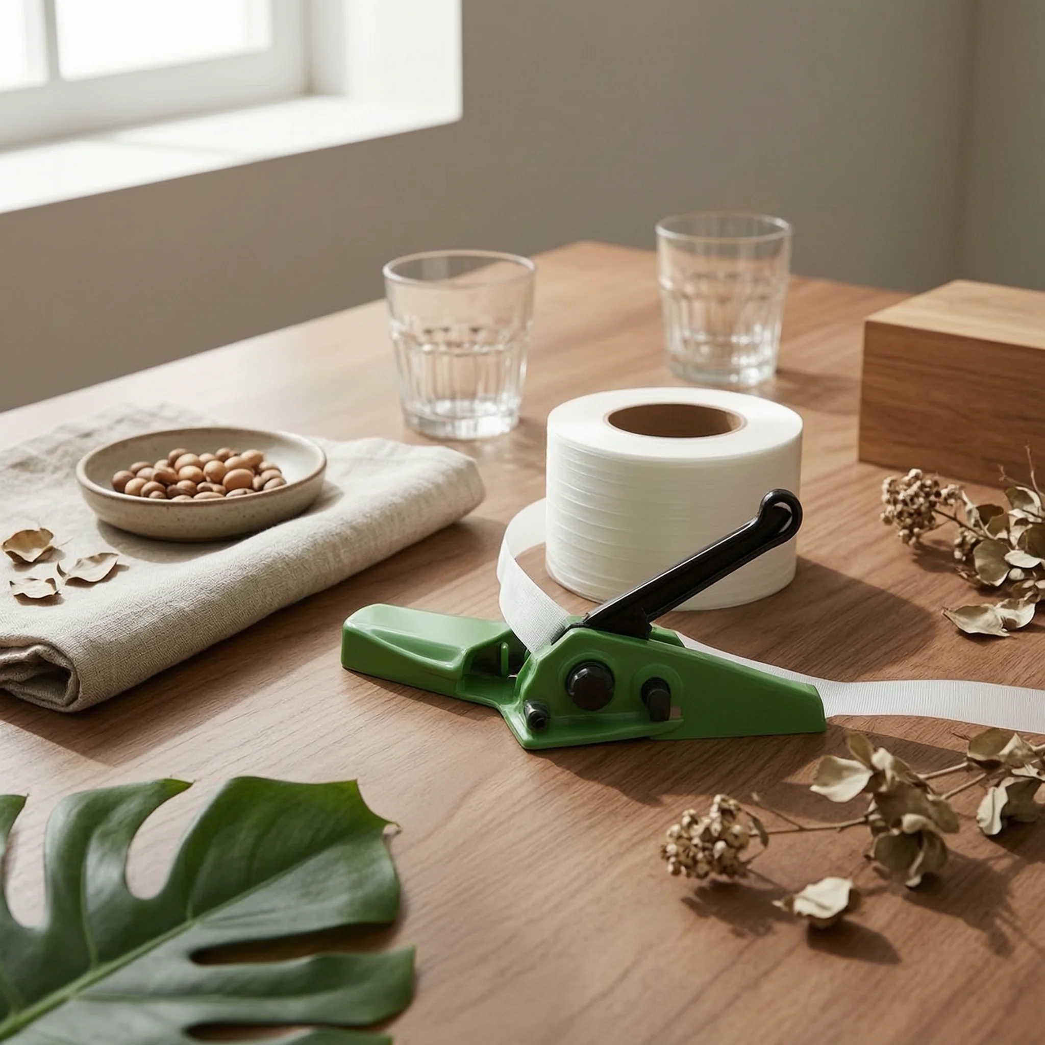 kit-di-reggiatura-professionale-rotolo-da-200-m-di-nastro-in-fibra-intrecciata-resistente-con-tenditore-manuale-e-fibbie-guanti-inclusi-per-uso-in-stazioni-di-spedizione