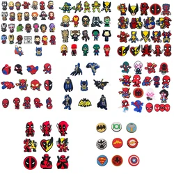 8-30 pz/set Marvel Deadpool Collection spiderman batman Shoe Charms per Croc decorazioni per scarpe fai da te sandalo decorare regali per bambini