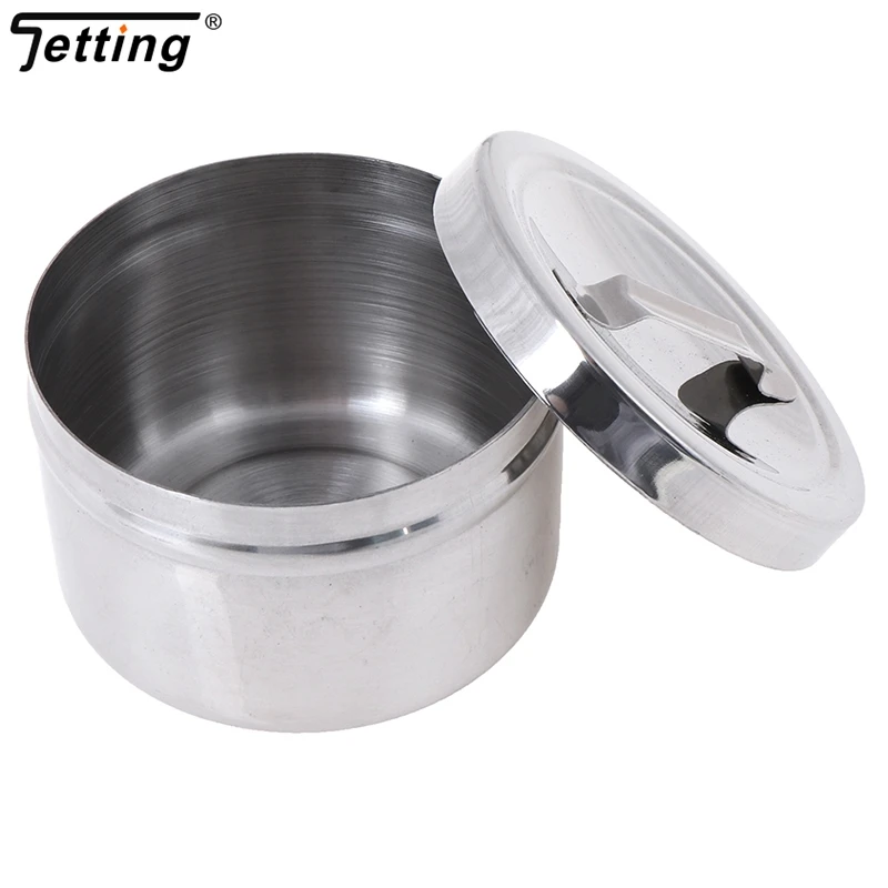 1Pcs Stainless Steel Medical Dental Cotton Tank Alcohol Barrel Disinfection Jar Sterilized Pot Container Laboratory Tool