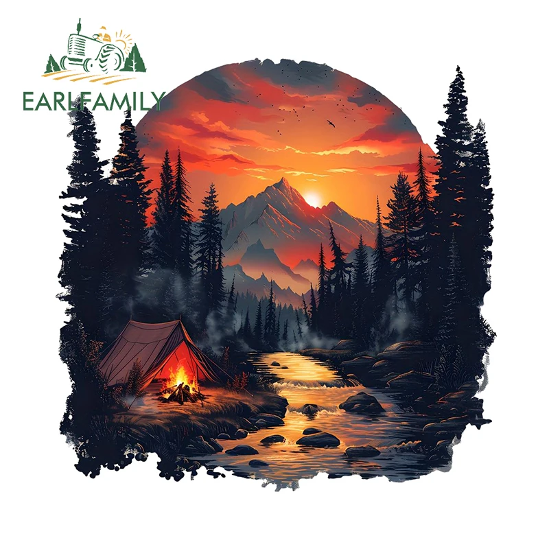 

EARLFAMILY 13cm X 10.7cm for Mountains and Rivers Nature Views Car Stickers Fashionable Personality Decals Car Styling Trunk