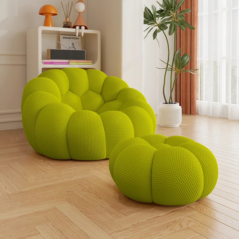 Green Single Designer Chair Creative Ergonomic Beaty Comfy Stretch Chair Small Space Sillones Para Sala De Estar Home Furniture