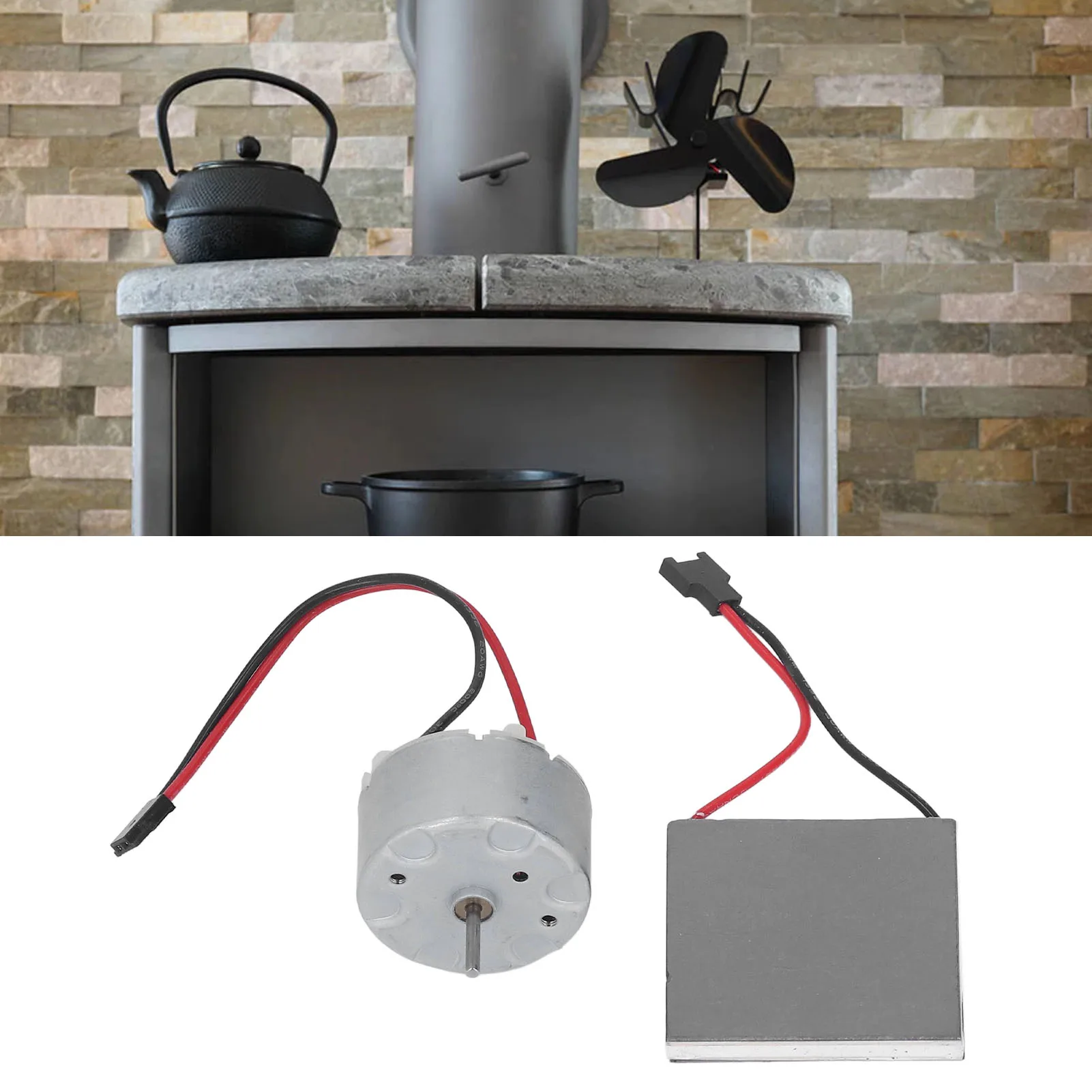 

Stove Fan Motor Fireplace Fan Motor Fan Motor Power Generation Sheet Heat Powered for Replacement Heat Powered Stove Fan Motor
