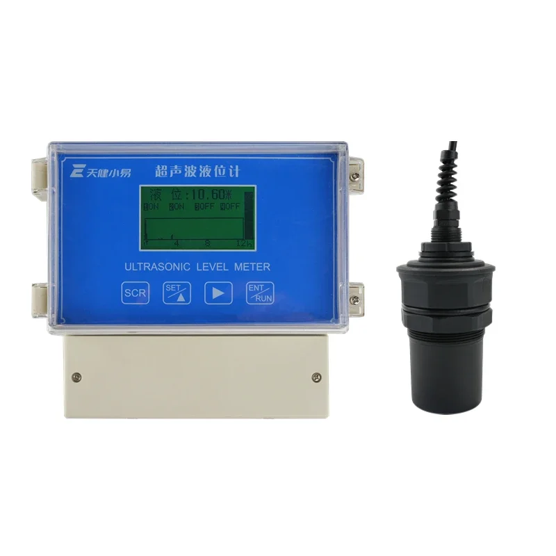 

split ultrasonic level meter water oil tank w/temperature water level controller