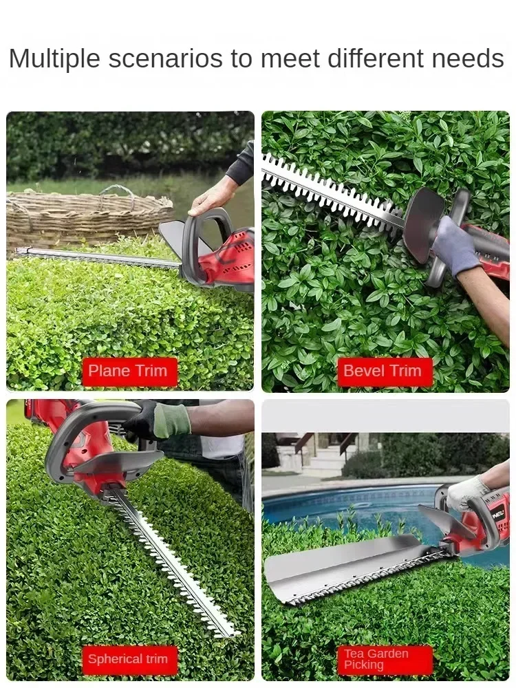 Electric Hedge Trimmer with Lithium Battery and Tea Harvester for Greening and Garden Pruning