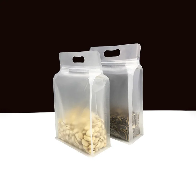 50 portable frosted transparent food sealing bags dog food commercial ziplock bags can be printed with company logo
