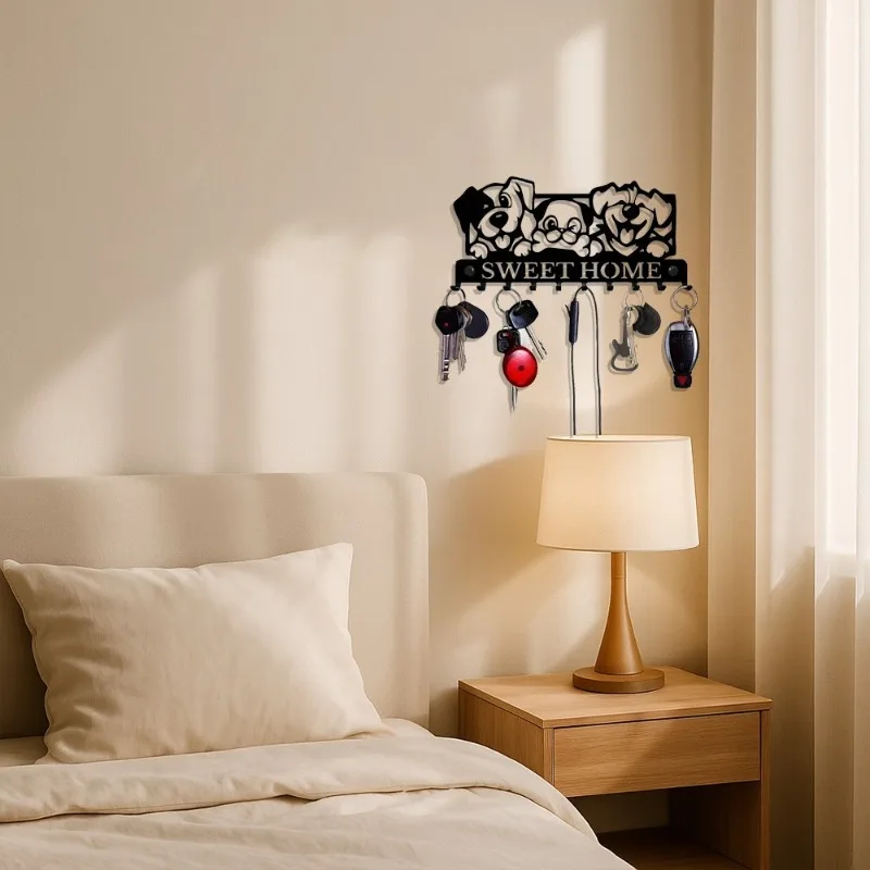 CIFbuy Wandklammer aus schwarzem Metall für Zuhause: 1 Stück, metzlich gestaltete kreative Küchenhandtuchklammer mit einzigartiger Charme und entzückendem Look