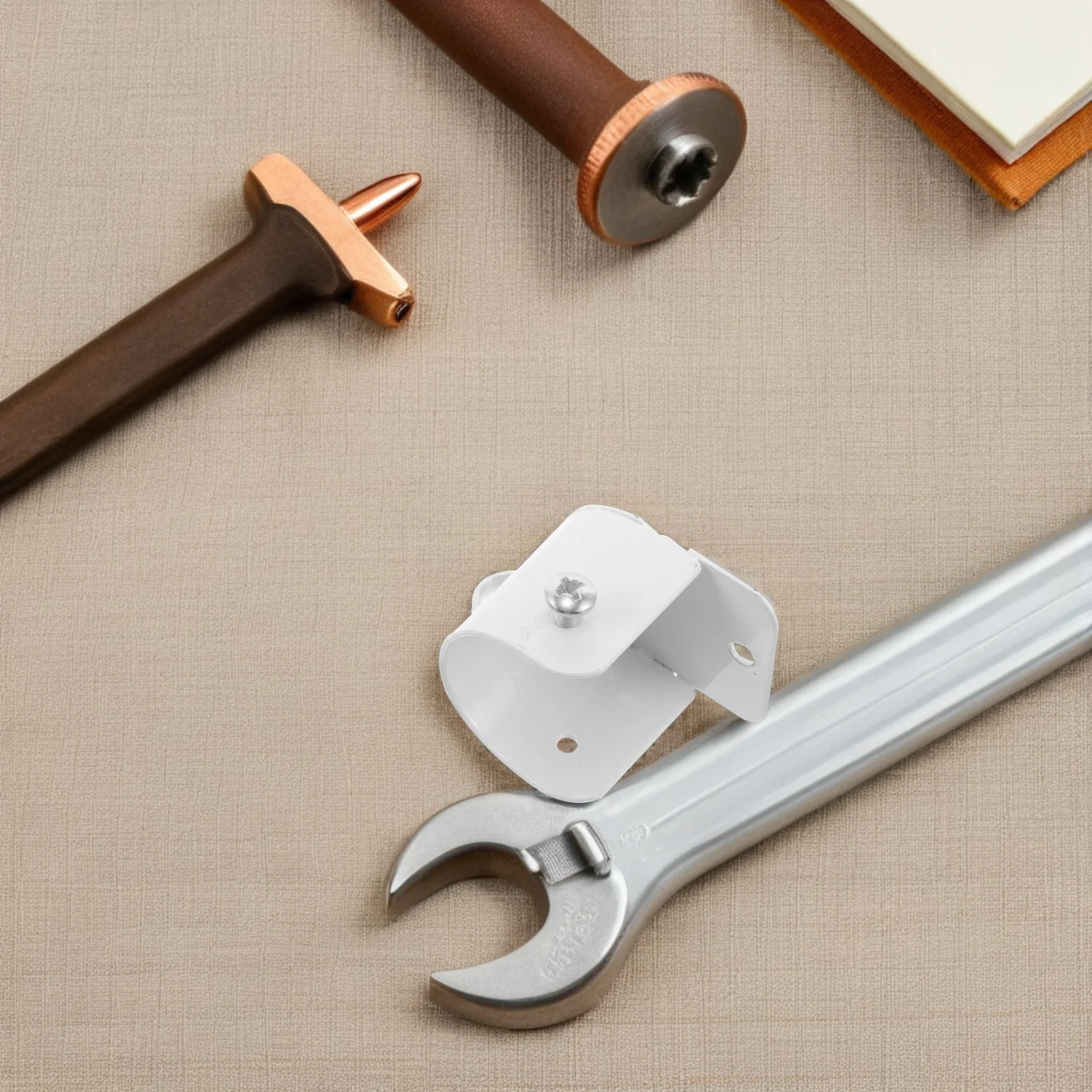 

10pcs Roman Rod Flange Bracket 1.02 Inch-1.14 Inch Stainless Steel Curtain Rod Support Wall Mount Closet Pole Holder - U Shape