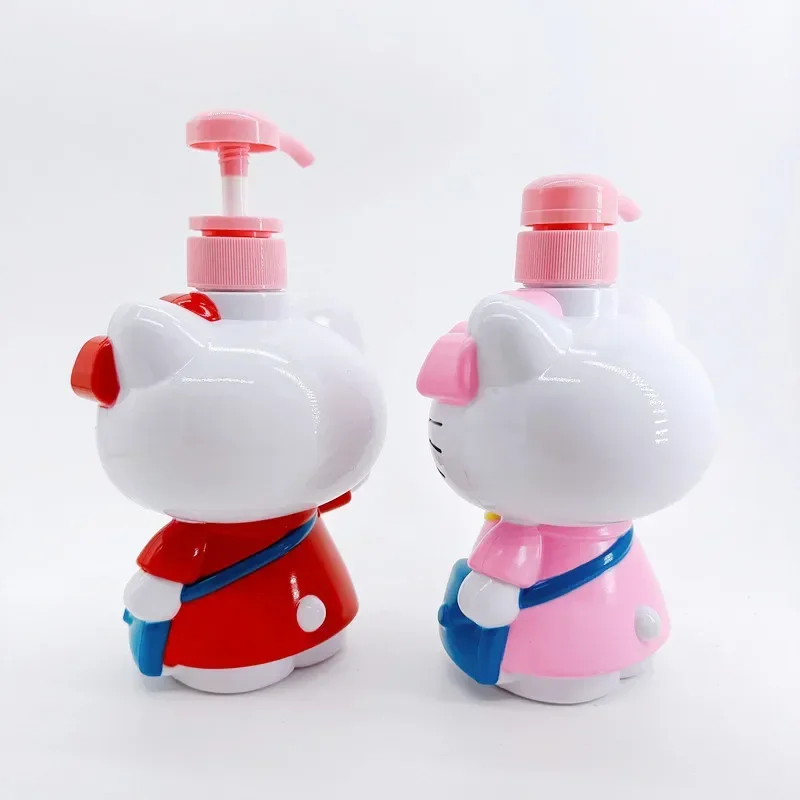 زجاجة حمام من Hello Kitty برسوم كرتونية ، طبق صابون يدوي بالشامبو ، حاوية مطبخ ، هدية صغيرة للحمام ، لطيف ، طاقم عمل ،