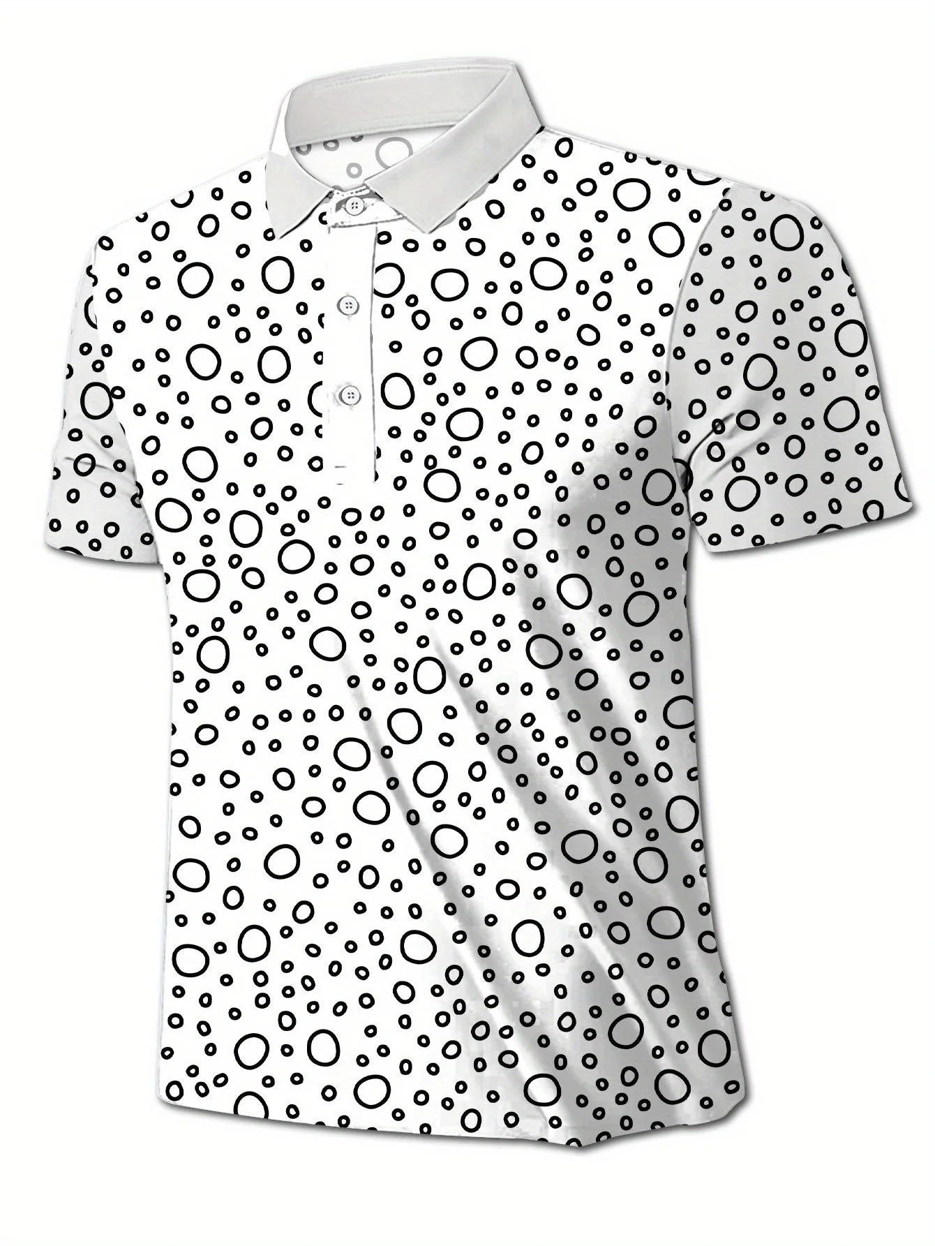 2026 Summer New Style Men's Short-Sleeved Polo Shirt With 3D Dots Pattern Print - Street Casual Fashion Style ropa hombre - view 5