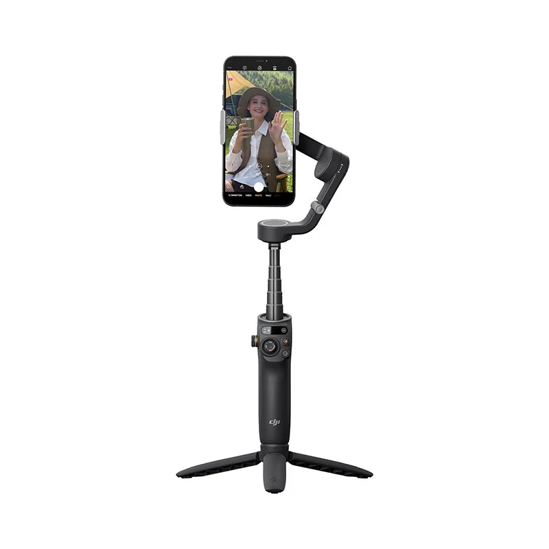 Handheld gimbal stabilizer, three-axis stabilizing intelligent follow retractable