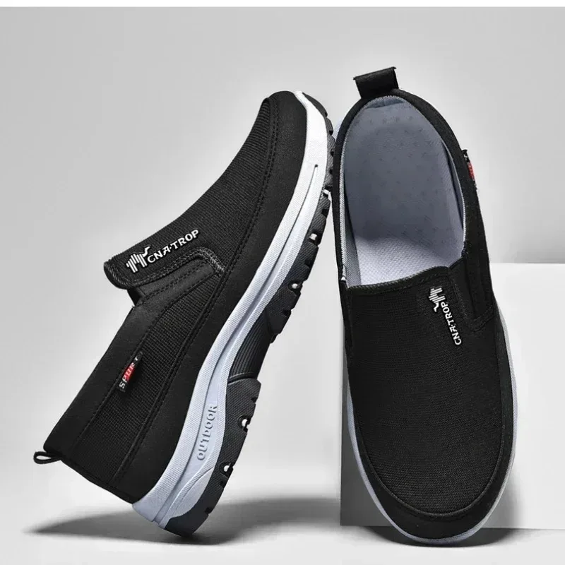 Mocassins clássicos masculinos de slip-on, sapatos casuais respiráveis, tênis vulcanizados, sola macia, sapatos para dirigir, tamanho grande 48