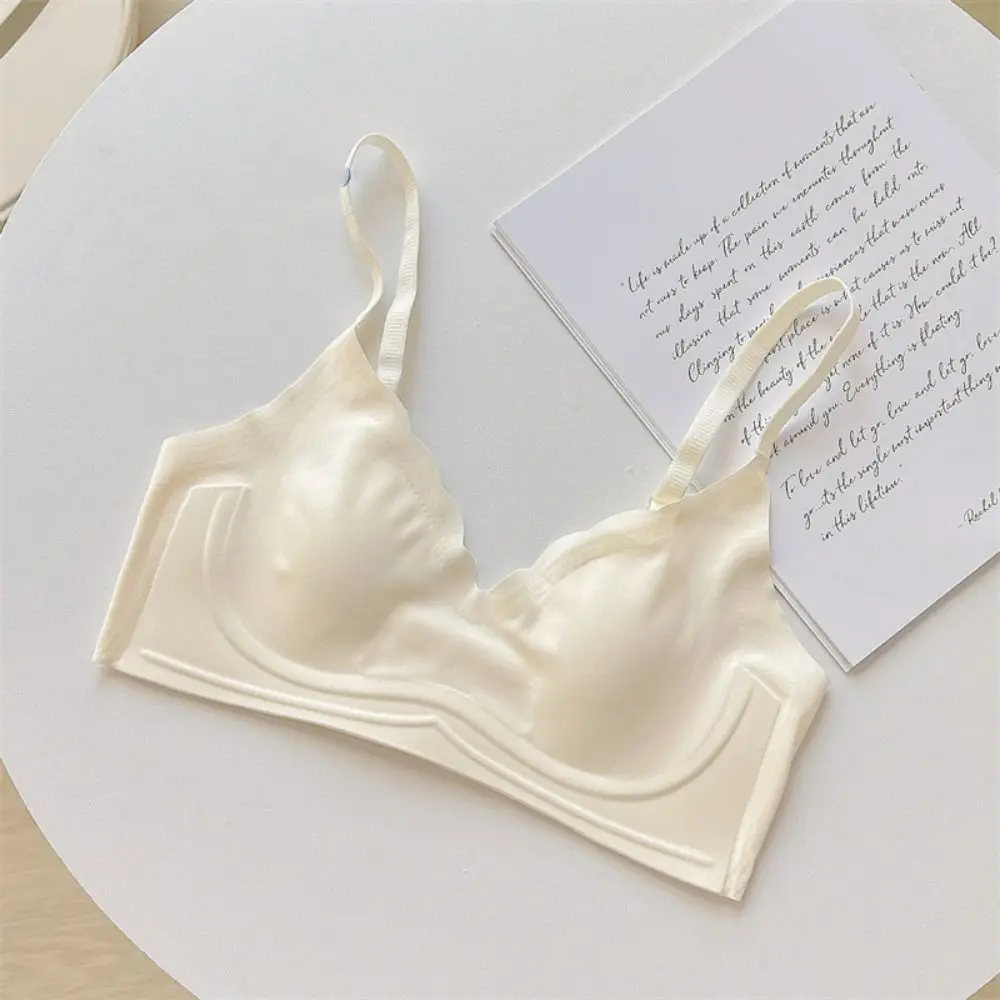 

Breathable Sweet Wireless Push Up Bra Shockproof Anti-sagging Seamless Deep V Bra Lingerie Thin Underwear Women Gifts