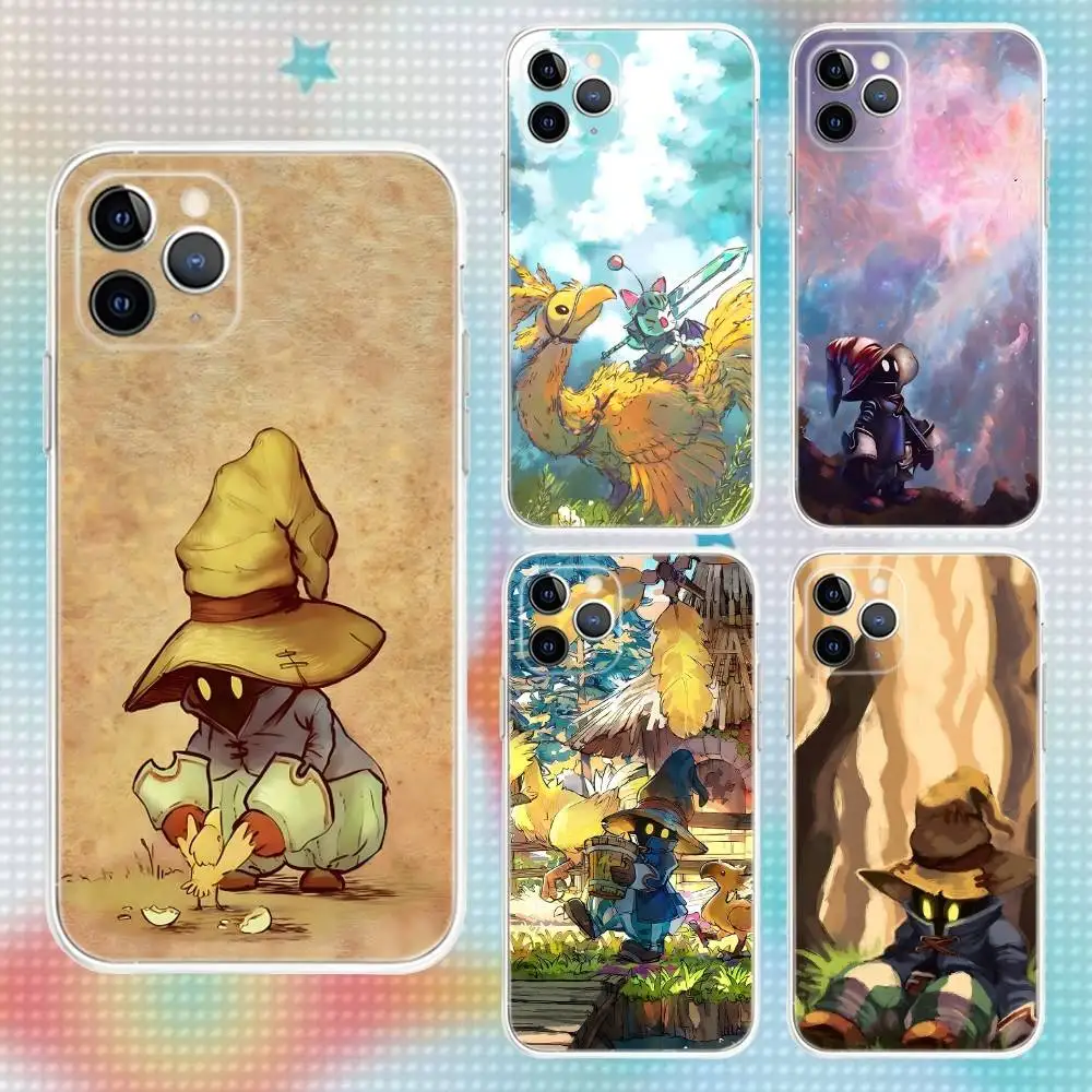 

Moogle Final Fantasy Vivi Transparent Clear Soft Phone Case For iPhone 17,16,15,14,13,12,11,Air,X,XR,Pro,Max,Plus Cover