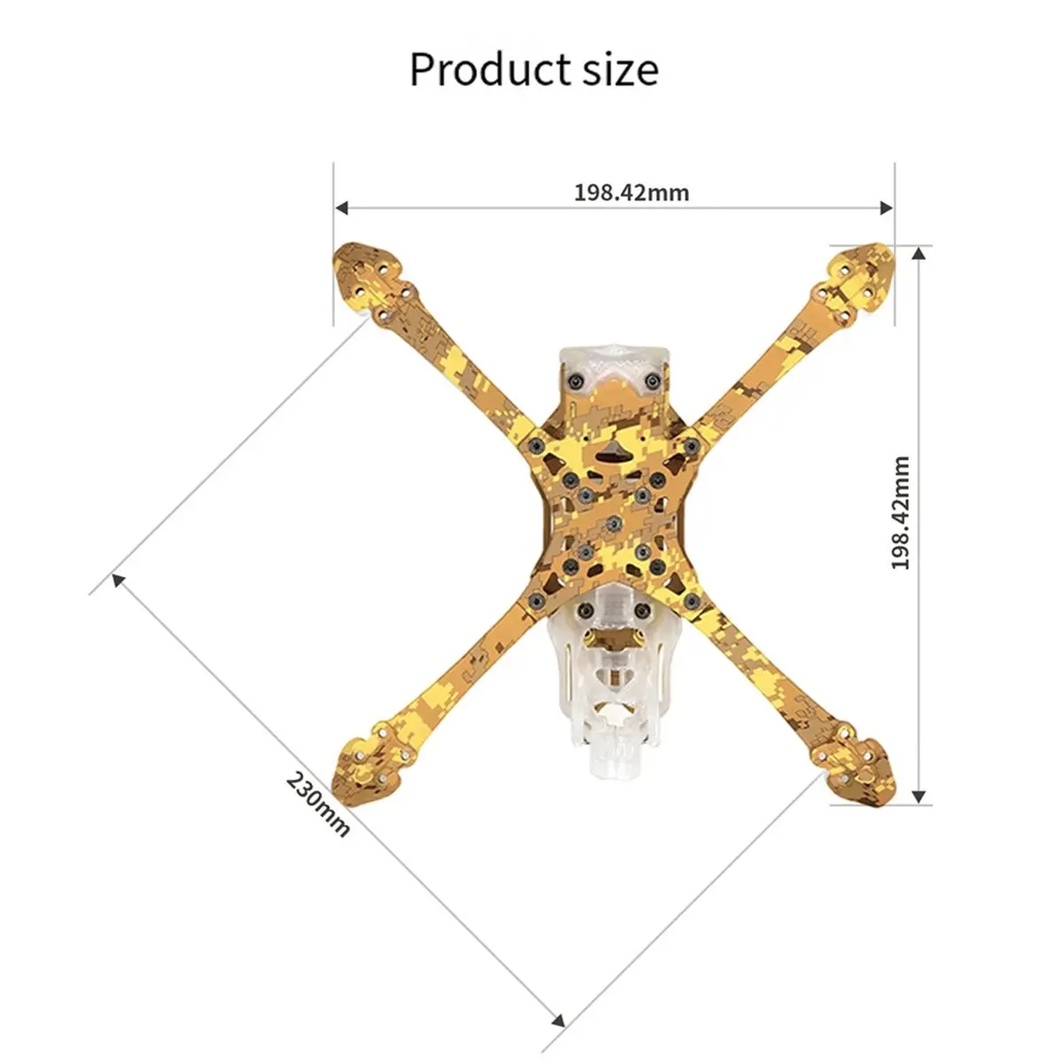5 Frame Kit 230mm Wheelbase 7mm Arm 205g FPV Frame for RC FPV Drone Racing Freestyle