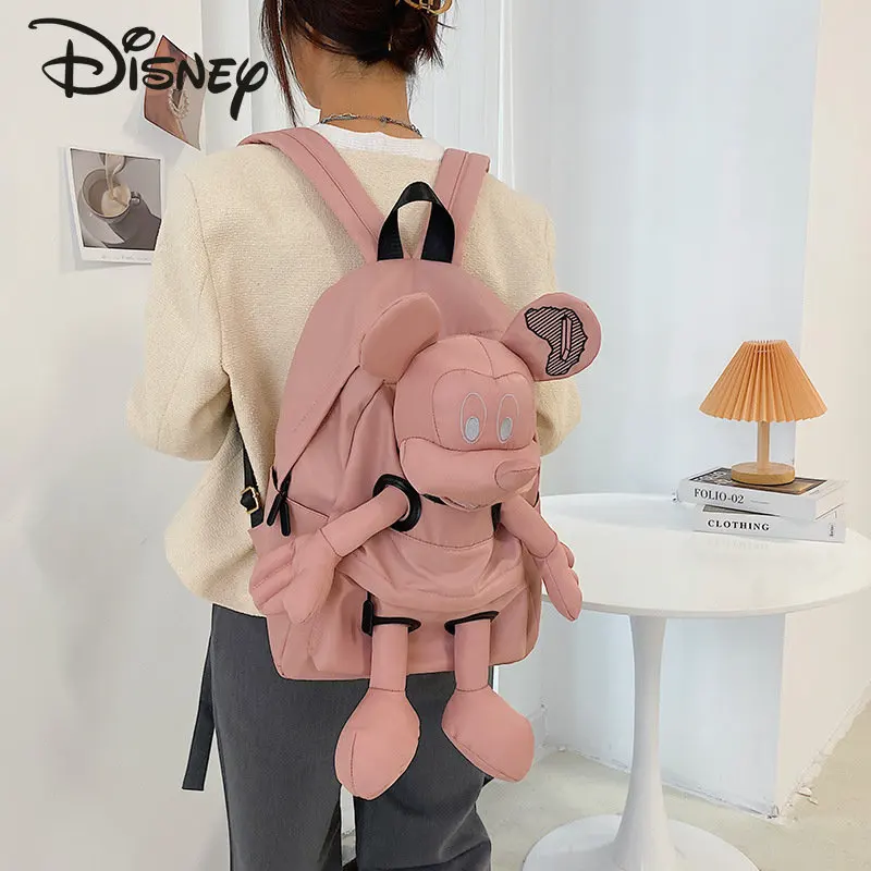 Disney Mickey Doll New Fashion Backpack Cartoon Casual Large Capacity Student Backpack High-quality Versatile Travel Backpack