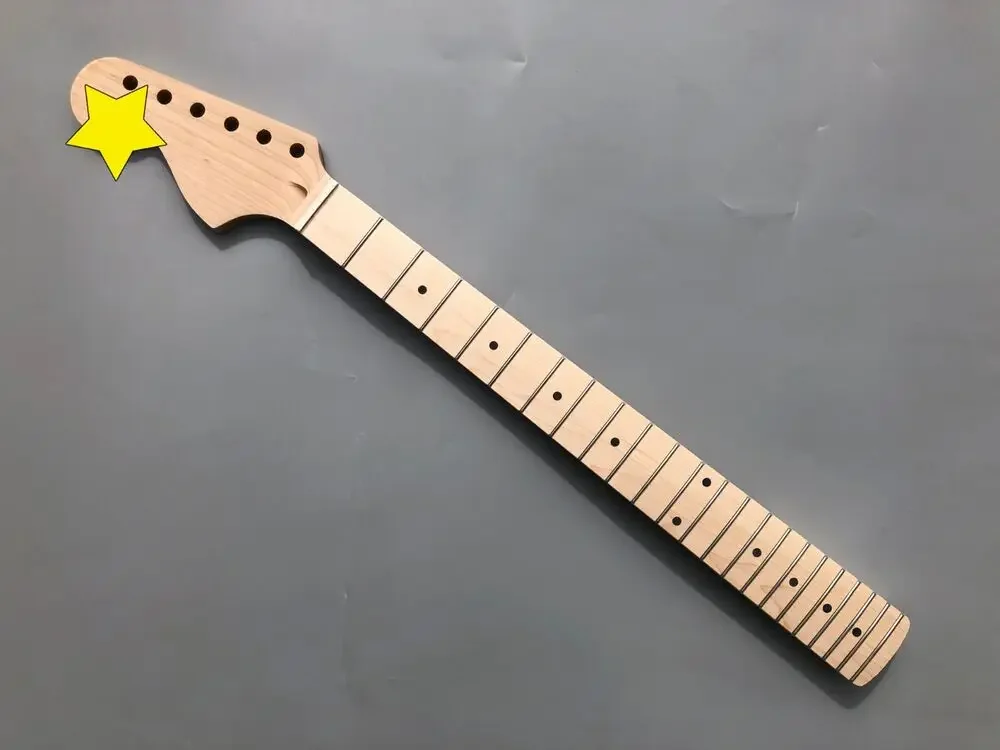 

Yinfente Reverse Guitar Neck 22 Fret 25.5 Inch Maple Fretboard Dot Inlay Bolt on Heel Unfinished Replacement Head DIY #S14