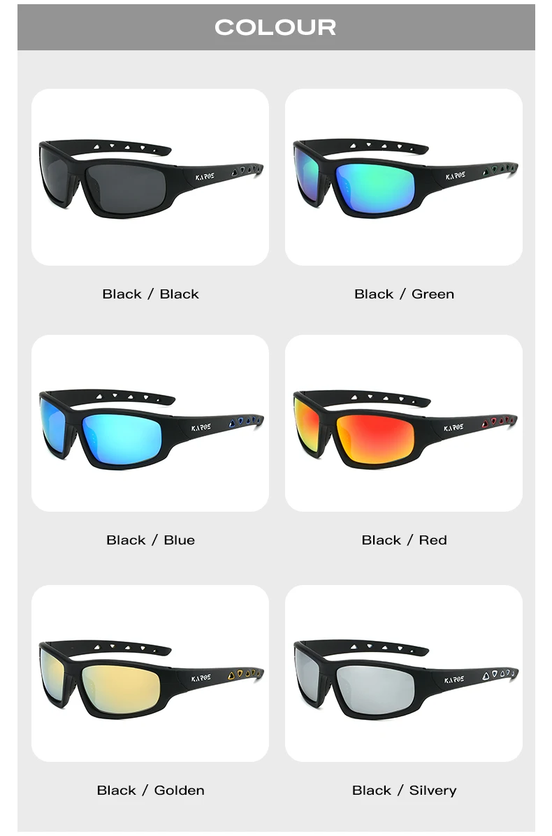 KAROS HD lunettes de soleil de sport polarisées Anti-UV hommes femmes randonnée lunettes de cyclisme avec ensemble d'emballage complet YZ2029