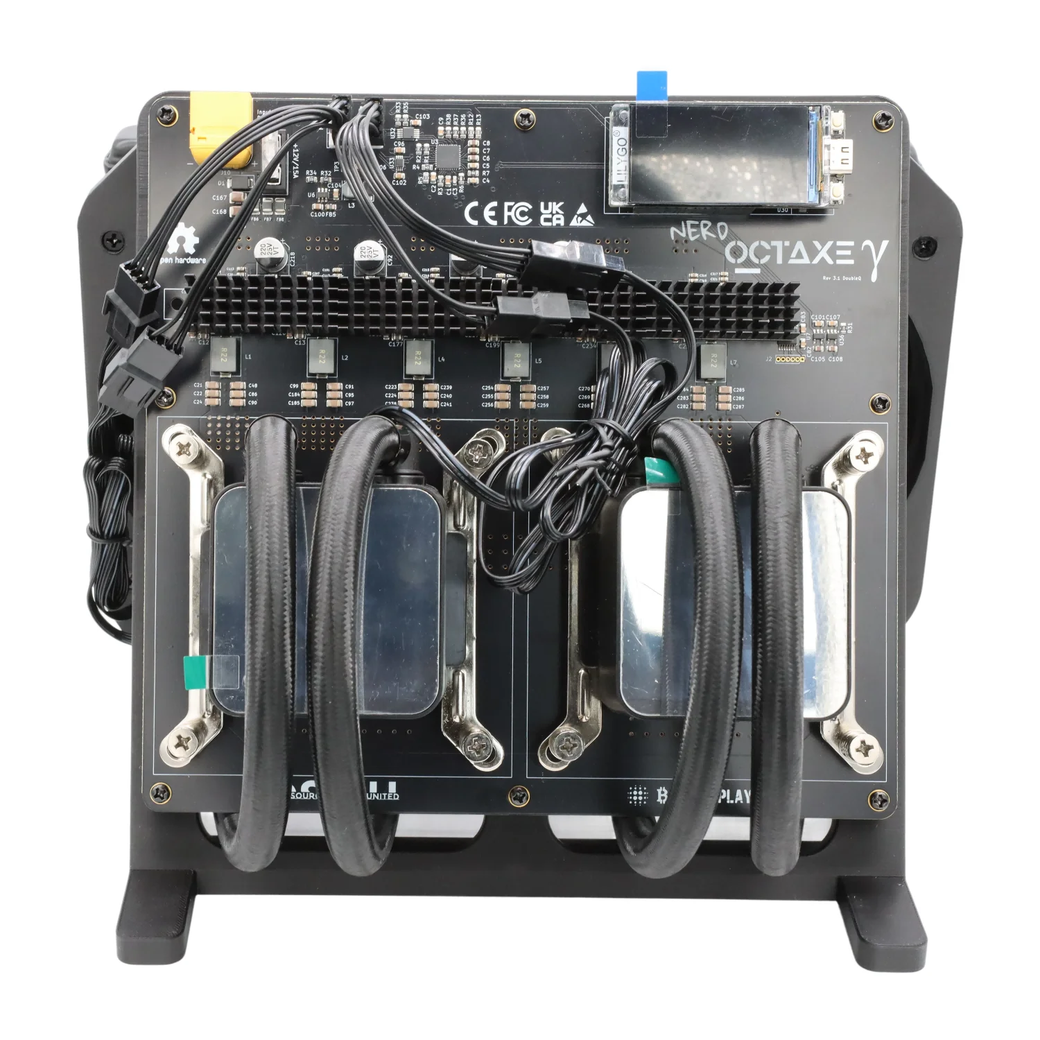 NerdOctaxe Rev3.1 Hydro 13.8Th/s 230W Koparka Bitcoin do Kopania Solo, Wysokowydajna Koparka Bitcoin do Użytku Domowego z Zasilaczem Mean Well — zdjęcie produktu 2
